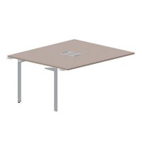 Ray RY2TPL167 TRTI (Тортора/Титан) Приставной стол на 2 рабочих места, 2 металлических аутлета