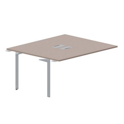 Ray RY2TPL167 TRTI (Тортора/Титан) Приставной стол на 2 рабочих места, 2 металлических аутлета