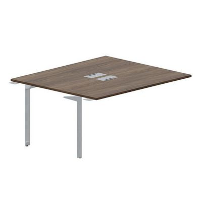 Ray RY2TPL167 WNTI (Орех/Титан) Приставной стол на 2 рабочих места, 2 металлических аутлета