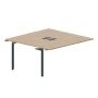 Ray RY2TPL168 OWAN (Светлый дуб/Антрацит) Приставной стол на 2 рабочих места, 2 металлических аутлета