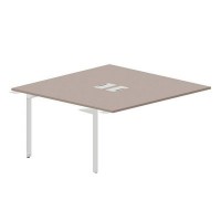 Ray RY2TPL168 TRBL (Тортора/Белый) Приставной стол на 2 рабочих места, 2 металлических аутлета