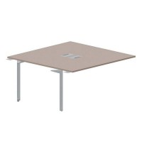 Ray RY2TPL168 TRTI (Тортора/Титан) Приставной стол на 2 рабочих места, 2 металлических аутлета