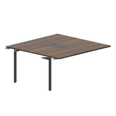 Ray RY2TPL168 WNAN (Орех/Антрацит) Приставной стол на 2 рабочих места, 2 металлических аутлета