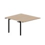 Ray RY2TPS127 OWNR (Светлый дуб/Черный) Приставной стол на 2 рабочих места, без отверстий