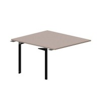 Ray RY2TPS127 TRNR (Тортора/Черный) Приставной стол на 2 рабочих места, без отверстий