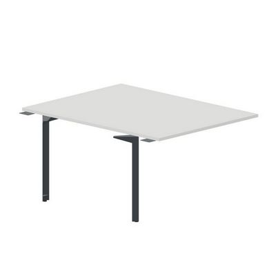 Ray RY2TPS128 BLAN (Белый/Антрацит) Приставной стол на 2 рабочих места, без отверстий