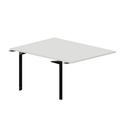 Ray RY2TPS128 BLNR (Белый/Черный) Приставной стол на 2 рабочих места, без отверстий
