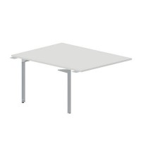 Ray RY2TPS128 BLTI (Белый/Титан) Приставной стол на 2 рабочих места, без отверстий