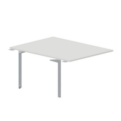 Ray RY2TPS128 BLTI (Белый/Титан) Приставной стол на 2 рабочих места, без отверстий