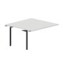 Рэй RY2TPS147 BLAN (Белый/Антрацит) Приставной стол на 2 рабочих места, без отверстий