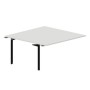 Ray RY2TPS168 BLNR (Белый/Черный) Приставной стол на 2 рабочих места, без отверстий