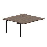 Ray RY2TPS168 WNNR (Орех/Черный) Приставной стол на 2 рабочих места, без отверстий