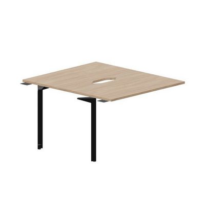 Ray RY2TPV127 OWNR (Светлый дуб/Черный) Приставной стол на 2 рабочих места, 2 эргономичных выреза