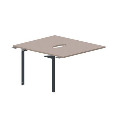 Ray RY2TPV127 TRAN (Тортора/Антрацит) Приставной стол на 2 рабочих места, 2 эргономичных выреза