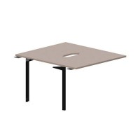 Ray RY2TPV127 TRNR (Тортора/Черный) Приставной стол на 2 рабочих места, 2 эргономичных выреза