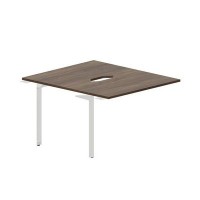 Ray RY2TPV127 WNBL (Орех/Белый) Приставной стол на 2 рабочих места, 2 эргономичных выреза