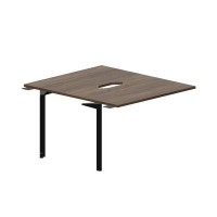 Ray RY2TPV127 WNNR (Орех/Черный) Приставной стол на 2 рабочих места, 2 эргономичных выреза