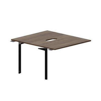 Ray RY2TPV127 WNNR (Орех/Черный) Приставной стол на 2 рабочих места, 2 эргономичных выреза