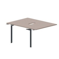 Ray RY2TPV128 TRAN (Тортора/Антрацит) Приставной стол на 2 рабочих места, 2 эргономичных выреза