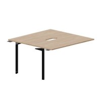 Ray RY2TPV147 OWNR (Светлый дуб/Черный) Приставной стол на 2 рабочих места, 2 эргономичных выреза