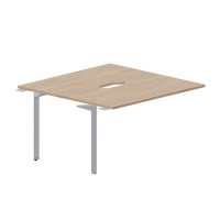 Ray RY2TPV147 OWTI (Светлый дуб/Титан) Приставной стол на 2 рабочих места, 2 эргономичных выреза