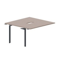 Ray RY2TPV147 TRAN (Тортора/Антрацит) Приставной стол на 2 рабочих места, 2 эргономичных выреза