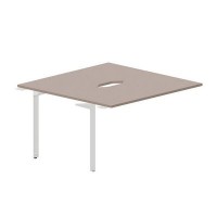 Ray RY2TPV147 TRBL (Тортора/Белый) Приставной стол на 2 рабочих места, 2 эргономичных выреза