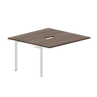 Ray RY2TPV147 WNBL (Орех/Белый) Приставной стол на 2 рабочих места, 2 эргономичных выреза