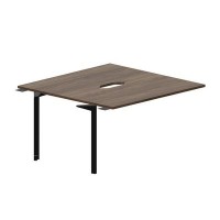 Ray RY2TPV147 WNNR (Орех/Черный) Приставной стол на 2 рабочих места, 2 эргономичных выреза