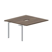 Ray RY2TPV147 WNTI (Орех/Титан) Приставной стол на 2 рабочих места, 2 эргономичных выреза