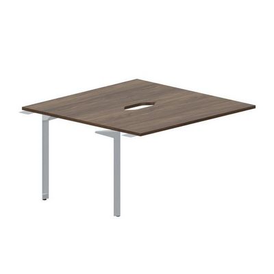 Ray RY2TPV147 WNTI (Орех/Титан) Приставной стол на 2 рабочих места, 2 эргономичных выреза