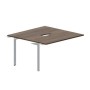 Ray RY2TPV147 WNTI (Орех/Титан) Приставной стол на 2 рабочих места, 2 эргономичных выреза