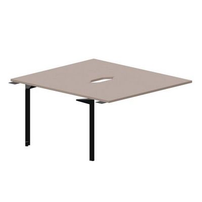 Ray RY2TPV148 TRNR (Тортора/Черный) Приставной стол на 2 рабочих места, 2 эргономичных выреза