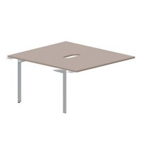 Ray RY2TPV148 TRTI (Тортора/Титан) Приставной стол на 2 рабочих места, 2 эргономичных выреза