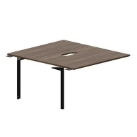 Ray RY2TPV148 WNNR (Орех/Черный) Приставной стол на 2 рабочих места, 2 эргономичных выреза