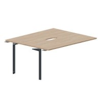 Ray RY2TPV167 OWAN (Светлый дуб/Антрацит) Приставной стол на 2 рабочих места, 2 эргономичных выреза