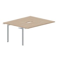 Ray RY2TPV167 OWTI (Светлый дуб/Титан) Приставной стол на 2 рабочих места, 2 эргономичных выреза