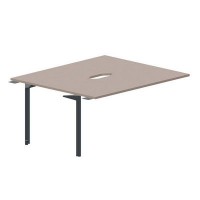 Ray RY2TPV167 TRAN (Тортора/Антрацит) Приставной стол на 2 рабочих места, 2 эргономичных выреза