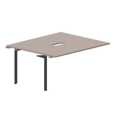 Ray RY2TPV167 TRAN (Тортора/Антрацит) Приставной стол на 2 рабочих места, 2 эргономичных выреза