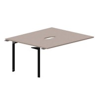 Ray RY2TPV167 TRNR (Тортора/Черный) Приставной стол на 2 рабочих места, 2 эргономичных выреза