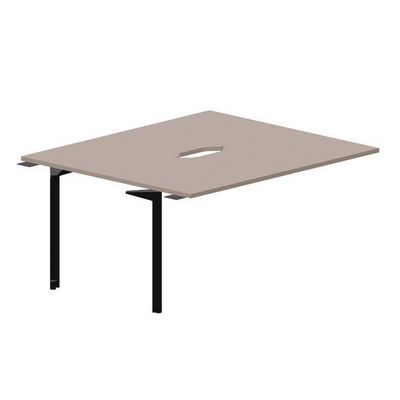 Ray RY2TPV167 TRNR (Тортора/Черный) Приставной стол на 2 рабочих места, 2 эргономичных выреза