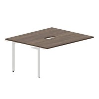Ray RY2TPV167 WNBL (Орех/Белый) Приставной стол на 2 рабочих места, 2 эргономичных выреза