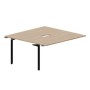 Ray RY2TPV168 OWNR (Светлый дуб/Черный) Приставной стол на 2 рабочих места, 2 эргономичных выреза