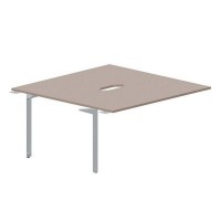 Ray RY2TPV168 TRTI (Тортора/Титан) Приставной стол на 2 рабочих места, 2 эргономичных выреза