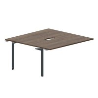 Ray RY2TPV168 WNAN (Орех/Антрацит) Приставной стол на 2 рабочих места, 2 эргономичных выреза