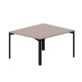 Ray RY2TS127 TRNR (Тортора/Черный) Составной стол на 2 рабочих места, без отверстий