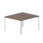 Ray RY2TS127 WNBL (Орех/Белый) Составной стол на 2 рабочих места, без отверстий