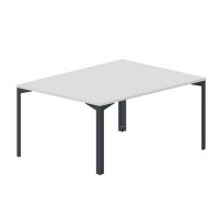Ray RY2TS128 BLAN (Белый/Антрацит) Составной стол на 2 рабочих места, без отверстий