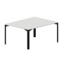 Ray RY2TS128 BLNR (Белый/Черный) Составной стол на 2 рабочих места, без отверстий