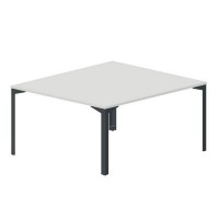 Ray RY2TS148 BLAN (Белый/Антрацит) Составной стол на 2 рабочих места, без отверстий